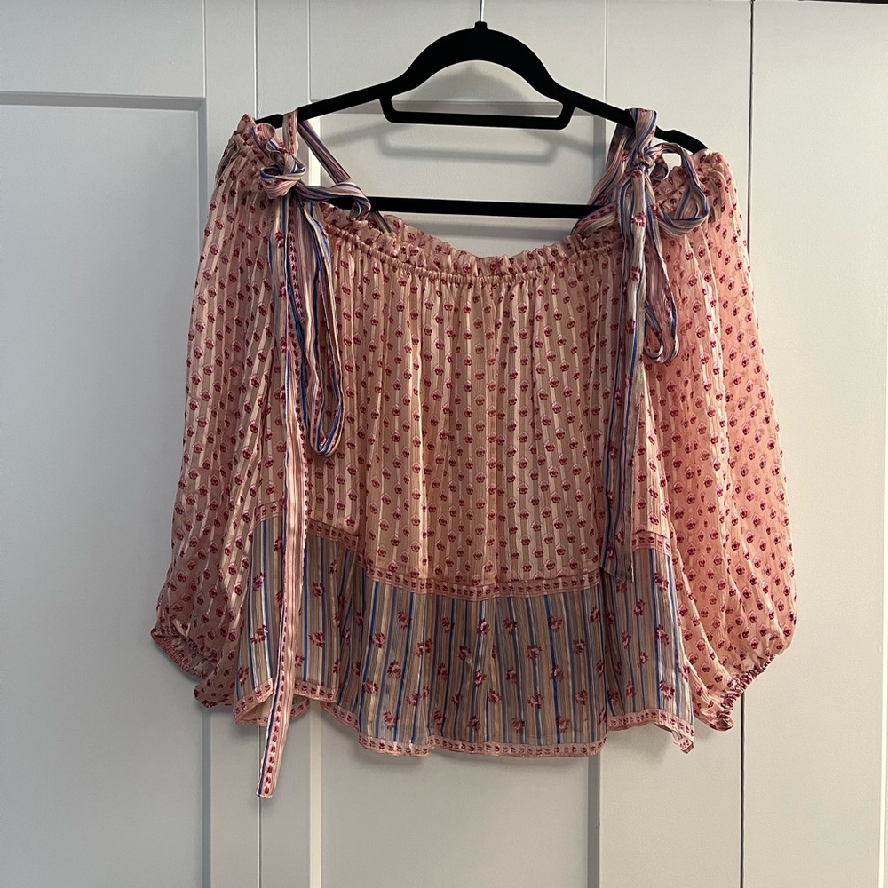 Ulla Johnson Pink and Blue Blouse